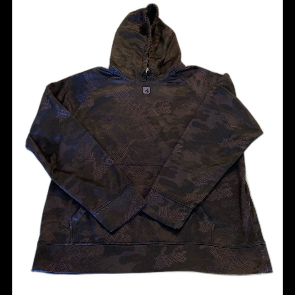 AND1 Hoodie Jacket Camouflage Purple & Black Geometric Print Size Large Pullover